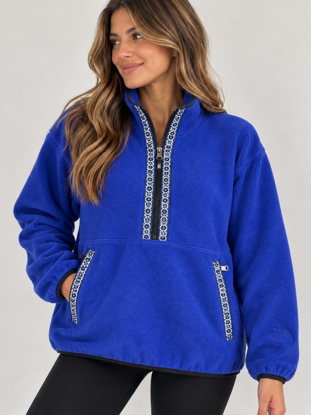 The North Face Royal Blue Quarter-Zip Fleece Pullover